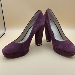 Michael Kors MK Suede platform pumps